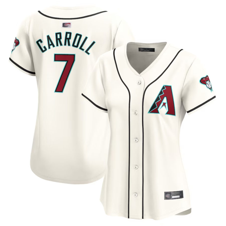 Arlishia A.Diamondbacks #7 Corbin Carroll Player Cream Home Limited Personalized Stitched Jerseys