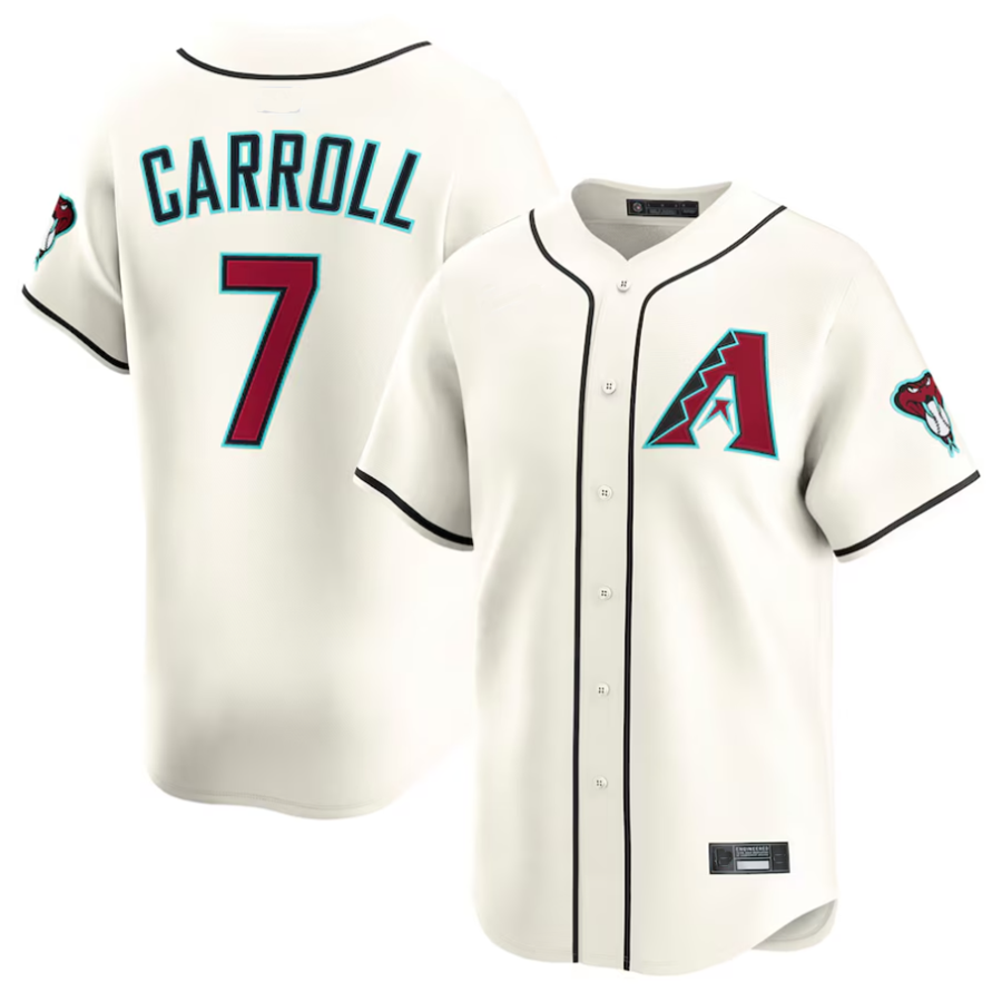 Arlishia A.Diamondbacks #7 Corbin Carroll Player Cream Limited American Personalized Stitched Jerseys