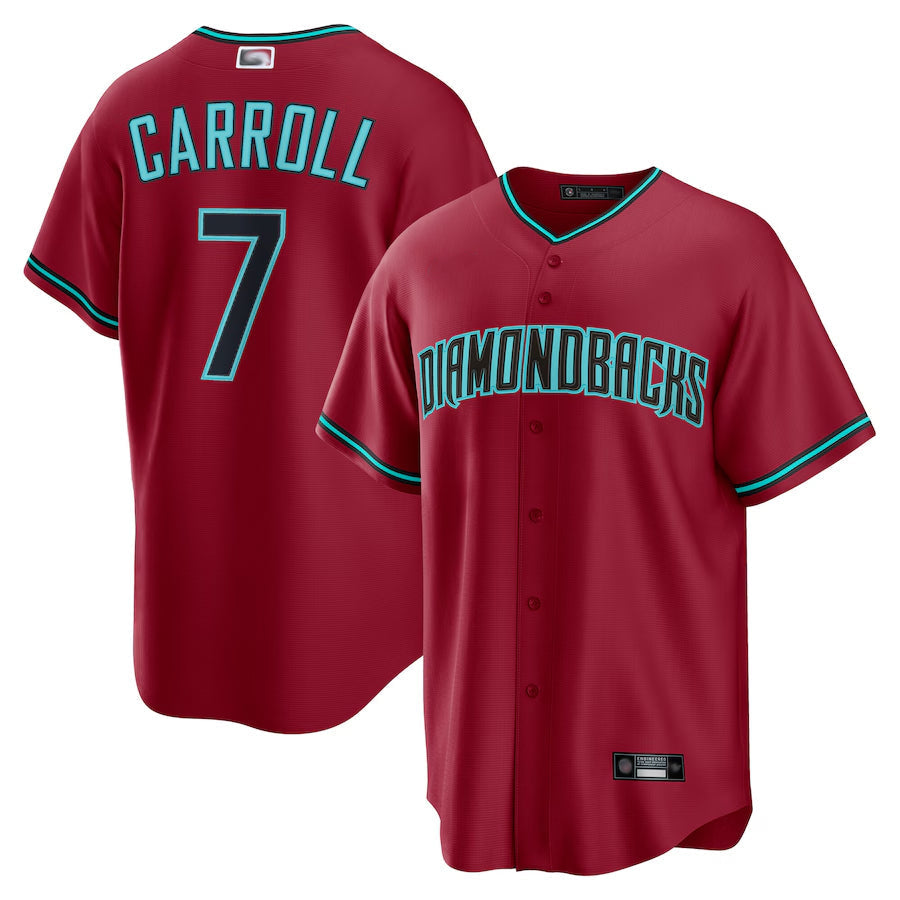 Arlishia A.Diamondbacks #7 Corbin Carroll Player Red Home Replica Personalized Stitched Jerseys