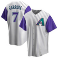 Arlishia A.Diamondbacks #7 Corbin Carroll Player Cream Throwback Cooperstown Limited Personalized Stitched Jerseys