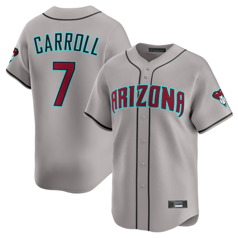 Arlishia A.Diamondbacks #7 Corbin Carroll Player Gray Limited American Personalized Stitched Jerseys