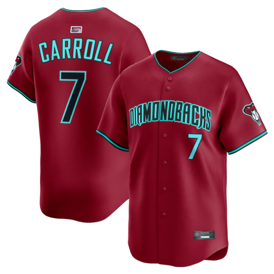 Arlishia A.Diamondbacks #7 Corbin Carroll Player Red Alternate Limited Personalized Stitched Jerseys