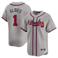 Arlishia A.Braves #1 Ozzie Albies Player Gray Vapor Premier City Connect Premium Stitched Jerseys