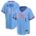 Arlishia A.Braves #1 Ozzie Albies Player Powder Blue 2026 City Connect T shirt Stitched Jerseys