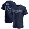 Arlishia A.Braves #27 Austin Riley Player Navy Authentic Alternate Team Stitched Jerseys