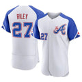 Arlishia A.Braves #27 Austin Riley Player White Authentic City Connect Stitched Jerseys
