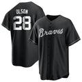 Arlishia A.Braves #28 Matt Olson Player Black&Gold Replica en Alternate Stitched Jerseys