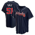 Arlishia A.Braves #51 Chris Sale Player Navy City Connect Stitched Jerseys