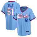 Arlishia A.Braves #51 Chris Sale Player Powder Blue 2026 City Connect T shirt Stitched Jerseys