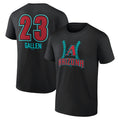 Arlishia A.Diamondbacks #23 Zac Gallen Player Black Fuse City Connect round collar T shirt Stitched Jerseys