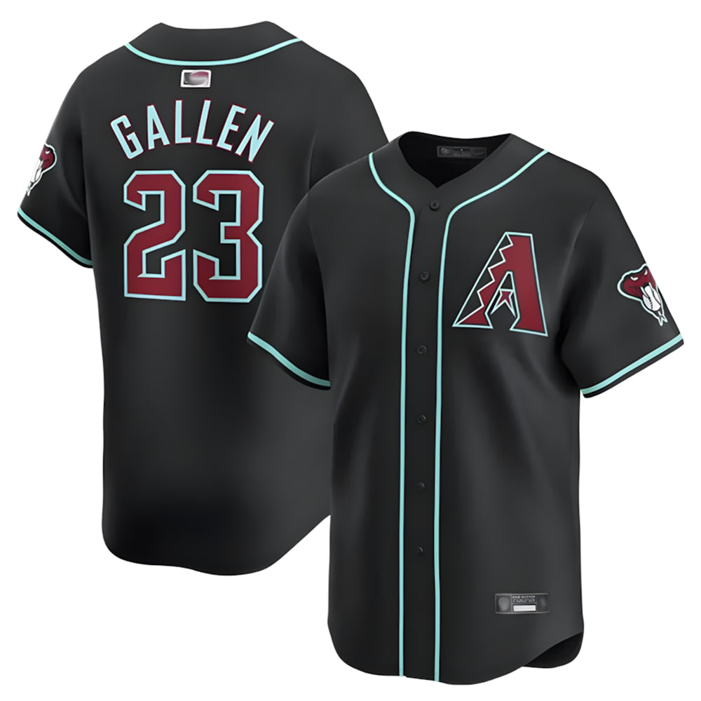 Arlishia A.Diamondbacks #23 Zac Gallen Player Black Replica Game Stitched Jerseys