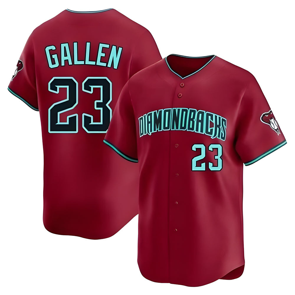 Arlishia A.Diamondbacks #23 Zac Gallen Player Red Blue reserve Replica Game Stitched Jerseys