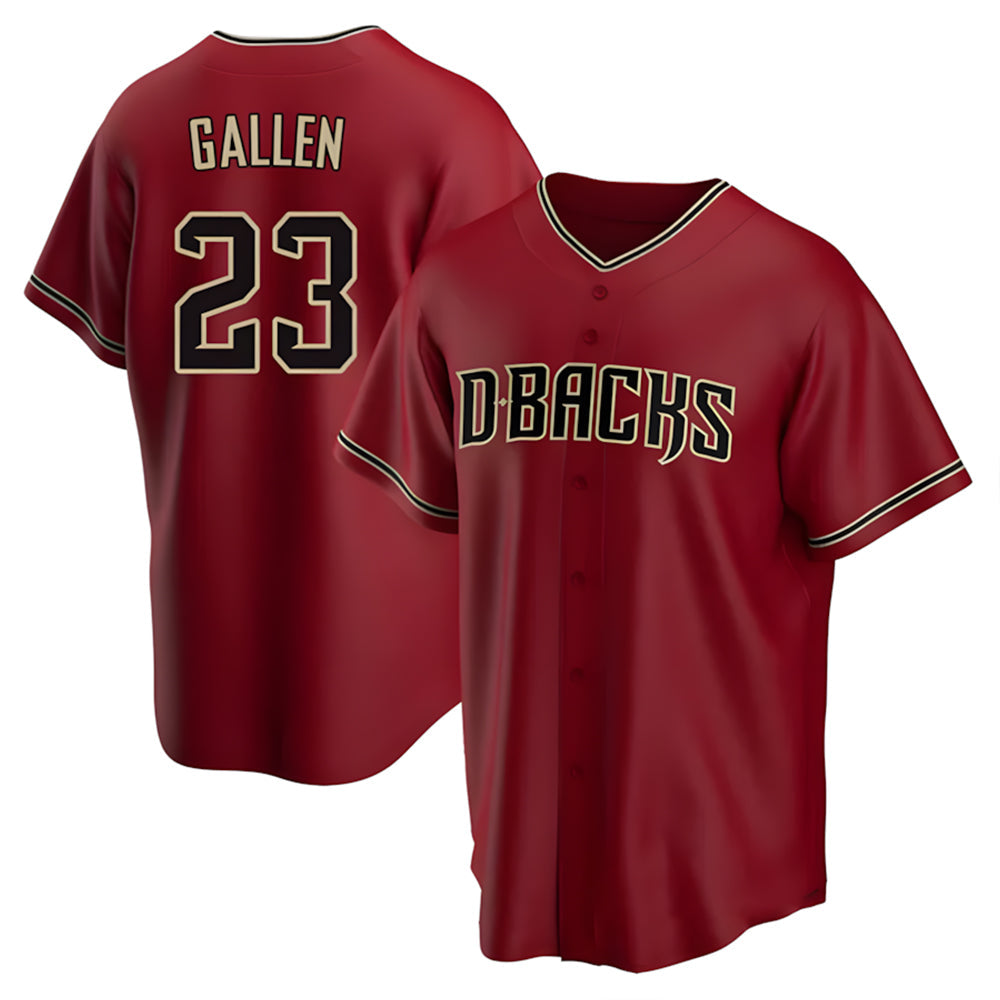 Arlishia A.Diamondbacks #23 Zac Gallen Player Red Replica Game Stitched Jerseys