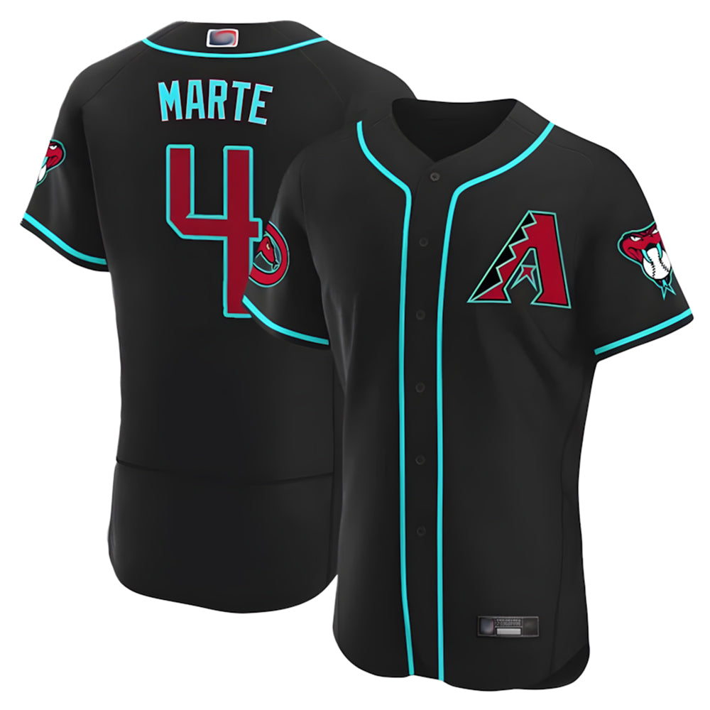 Arlishia A.Diamondbacks #4 Ketel Marte Player Black Limited Stitched Jerseys