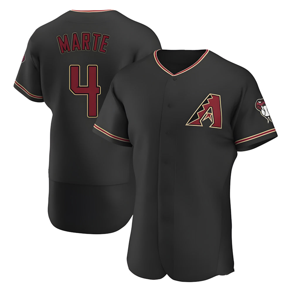 Arlishia A.Diamondbacks #4 Ketel Marte Player Black Limited Elite Stitched Jerseys