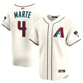 Arlishia A.Diamondbacks #4 Ketel Marte Player Cream Limited Stitched Jerseys