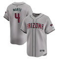 Arlishia A.Diamondbacks #4 Ketel Marte Player Gray Replica Game Stitched Jerseys