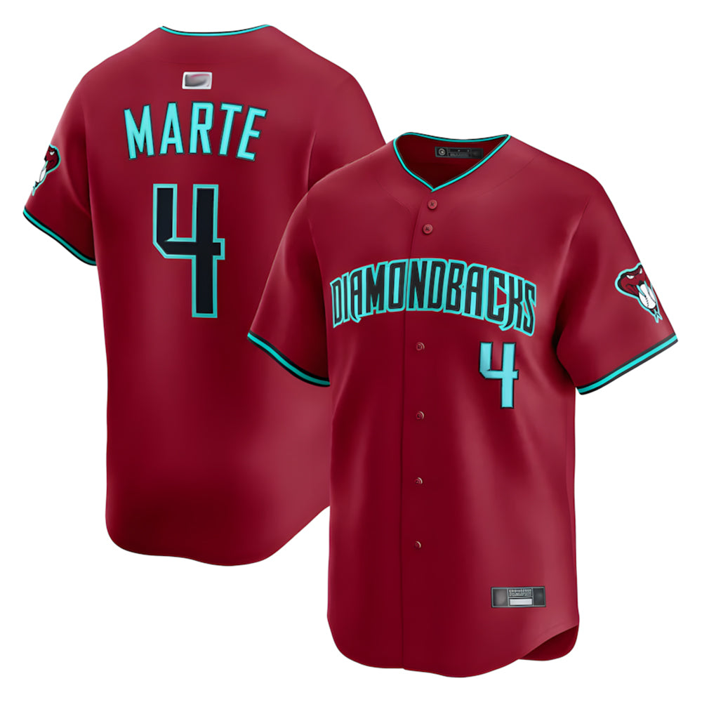 Arlishia A.Diamondbacks #4 Ketel Marte Player Red Home Limited Stitched Jerseys