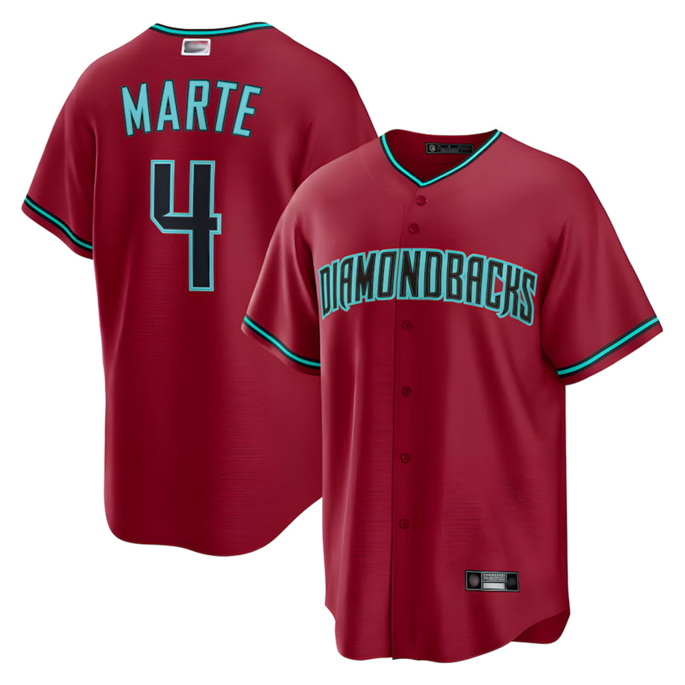Arlishia A.Diamondbacks #4 Ketel Marte Player Red Home Replica Stitched Jerseys