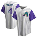 Arlishia A.Diamondbacks #4 Ketel Marte Player White-Purple Limited Stitched Jerseys