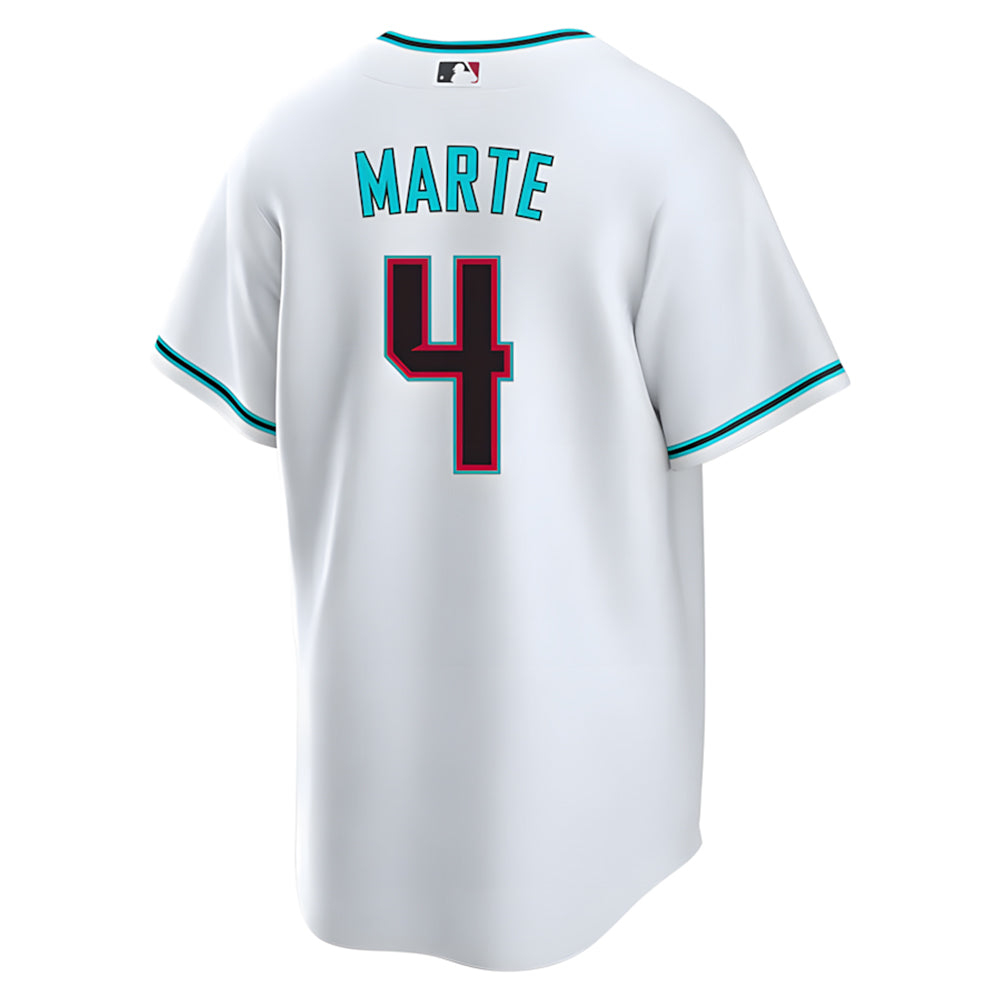 Arlishia A.Diamondbacks #4 Ketel Marte Player White Replica Alt Game Stitched Jerseys