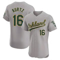 Arlishia Athletics #16 Nick Kurtz Player Gray Elite Road Stitched Jerseys