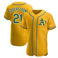 Arlishia Athletics #21 Tyler Soderstrom Player Gold Authentic Alternate Stitched Jersey
