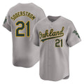 Arlishia Athletics #21 Tyler Soderstrom Player Gray Limited Away Stitched Jersey