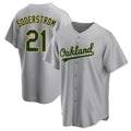 Arlishia Athletics #21 Tyler Soderstrom Player Gray Replica Road Stitched Jersey