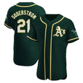 Arlishia Athletics #21 Tyler Soderstrom Player Green Authentic Alternate Stitched Jersey