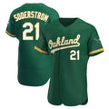 Arlishia Athletics #21 Tyler Soderstrom Player Green Authentic Kelly Alternate Stitched Jersey