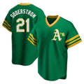 Arlishia Athletics #21 Tyler Soderstrom Player Green Replica Cooperstown Collection Stitched Jersey