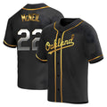 Arlishia Athletics #22 Jeff McNeil player Gold Replica Black en Alternate Stitched Jersey