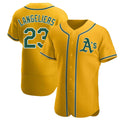 Arlishia Athletics #23 Shea Langeliers Player Gold Authentic Alternate Stitched Jerseys