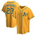 Arlishia Athletics #23 Shea Langeliers Player Gold Replica Alternate Stitched Jersey