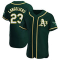 Arlishia Athletics #23 Shea Langeliers Player Green Authentic Alternate Stitched Jerseys