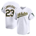Arlishia Athletics #23 Shea Langeliers Player White Limited Home Stitched Jersey
