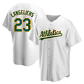 Arlishia Athletics #23 Shea Langeliers Player White Replica Home Stitched Jerseys