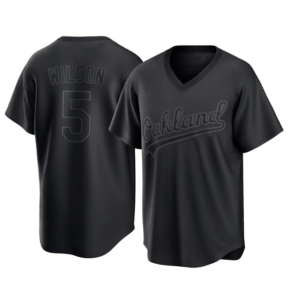 Arlishia Athletics #5 Jacob Wilson Black Replica Pitch Fashion T shirt Stitched Jersey