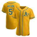 Arlishia Athletics #5 Jacob Wilson Gold Authentic Alternate Stitched Jersey