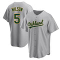 Arlishia Athletics #5 Jacob Wilson Gray Replica Road Stitched Jersey