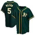 Arlishia Athletics #5 Jacob Wilson Green Replica Alternate Stitched Jersey