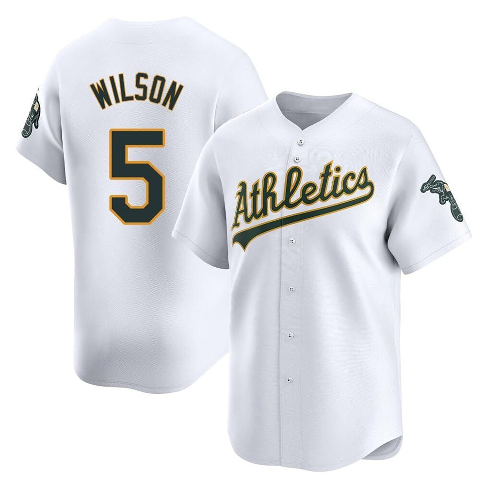 Arlishia Athletics #5 Jacob Wilson White Limited Home Stitched Jersey