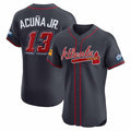 Arlishia A.Braves #13 Ronald Acuna Jr. Navy 2025 Speedway Classic Alternate Elite Player Personalized Jersey