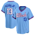 Arlishia A.Braves #13 Ronald Acuna Jr. Powder Blue 2026 City Connect Stadium Stitched Personalized Jersey