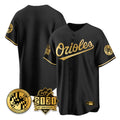 Arlishia B.Orioles Black Gold 30th Anniversary of 2131 Home Game Blank Player Stitched Jerseys