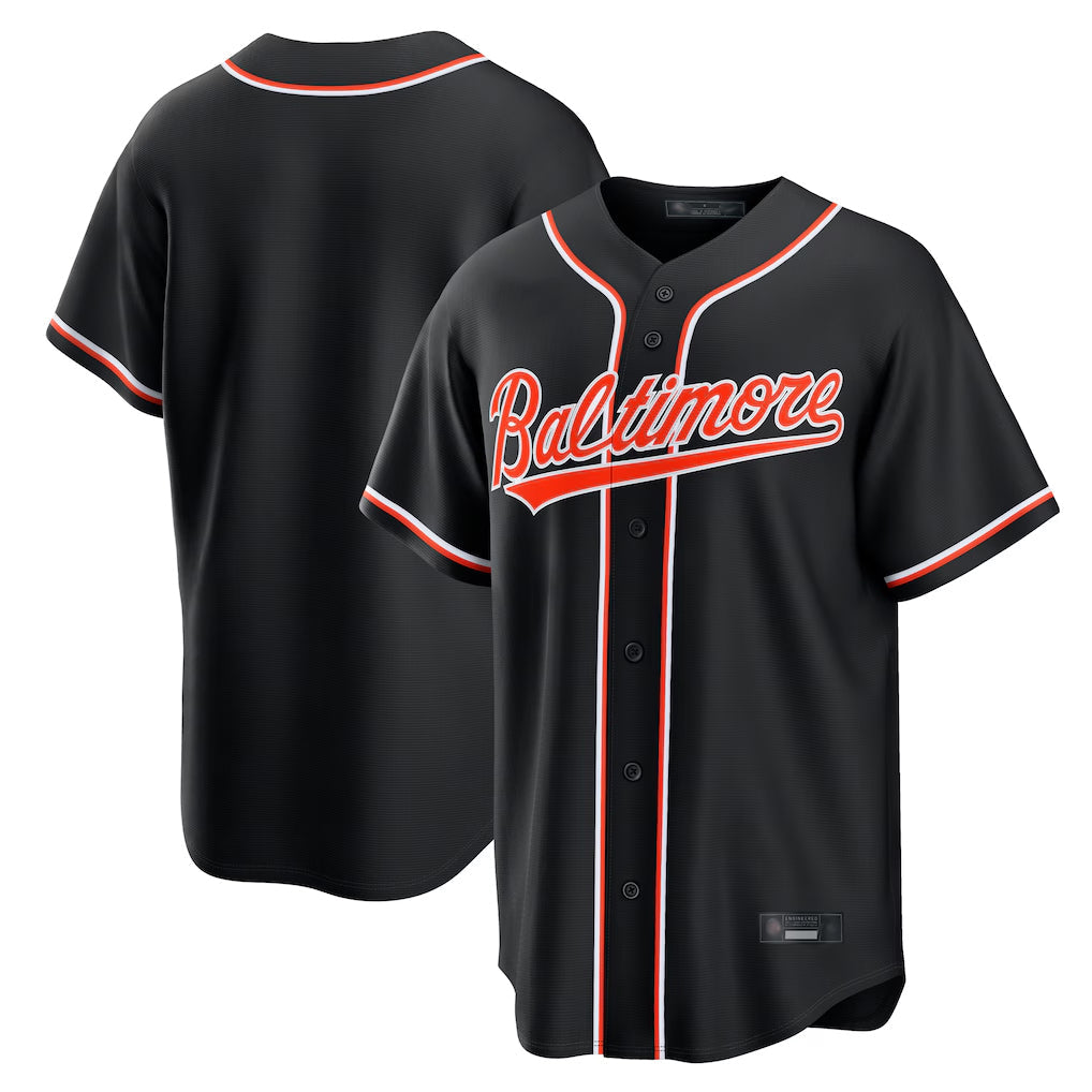 Arlishia B.Orioles Black Out Fashion Home Game Blank Player Stitched Jerseys