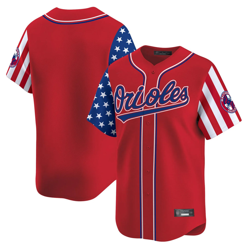 Arlishia B.Orioles Red Independence Day Vapor Premier Limited Home Game Blank Player Stitched Jerseys