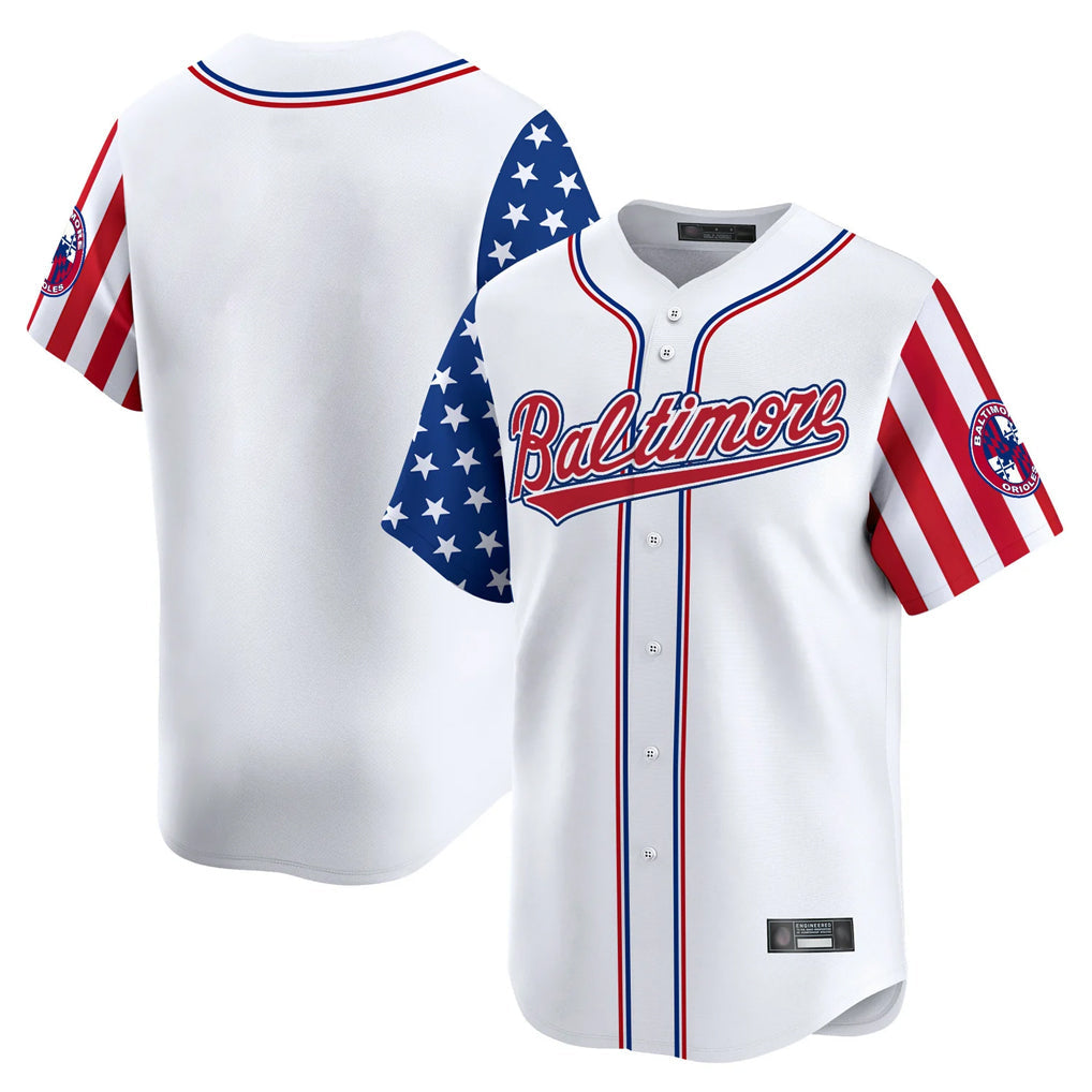 Arlishia B.Orioles White Independence Day Vapor Premier Limited Home Game Blank Player Stitched Jerseys