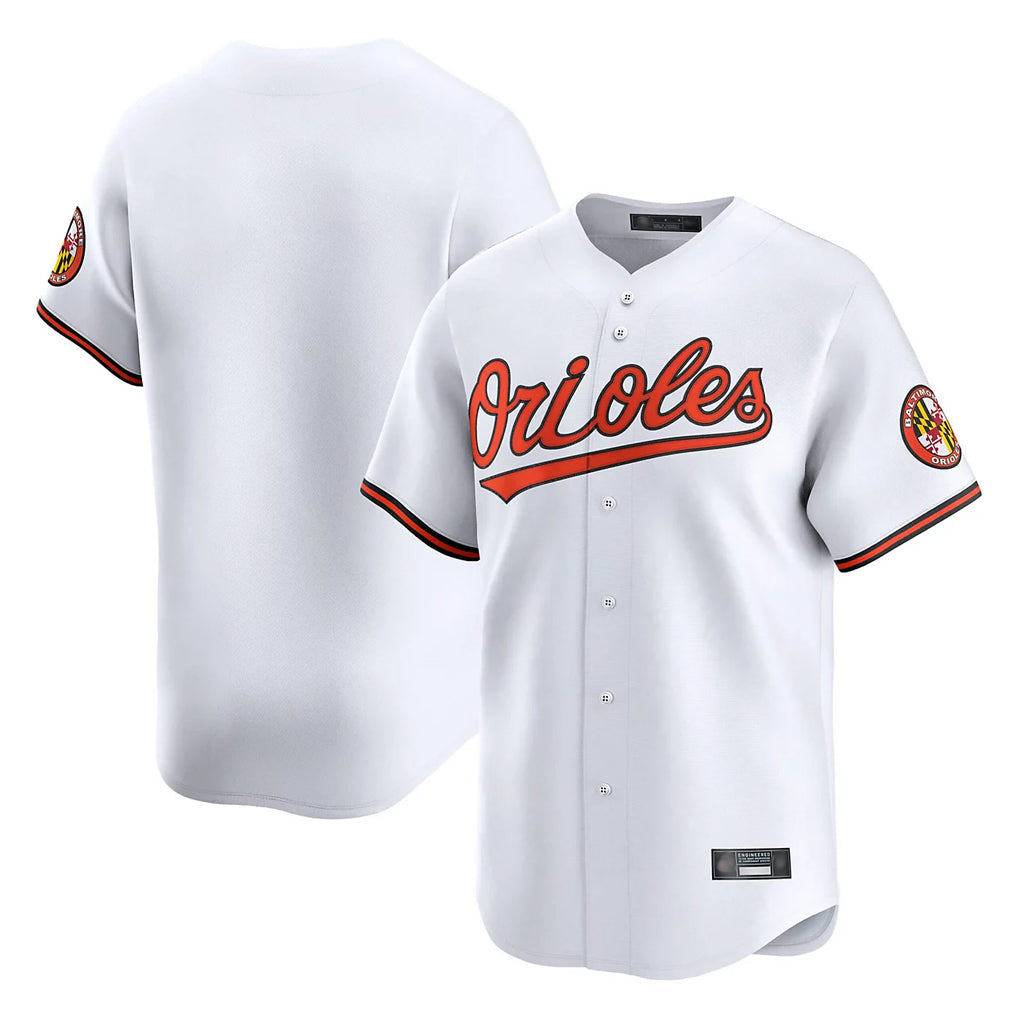 Arlishia B.Orioles White Limited Home Game Blank Player Stitched Jerseys